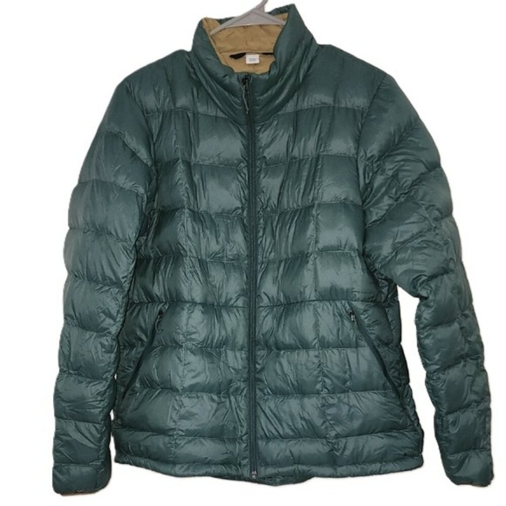 REI Men's 650 Down Puffer Packable Atlantic Deep Green Full Zip Jacket Size XL